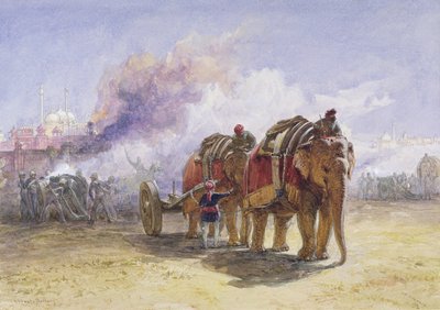 Elephant Battery, 1864 by William Crimea Simpson